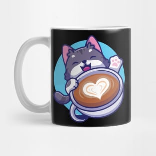 Cat so cute with coffee cup Mug